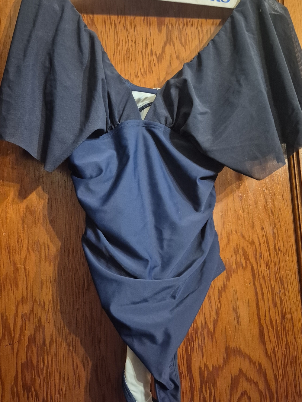 Cupshe Navy Off-Shoulder One-Piece Swimsuit - Picture 7 of 11